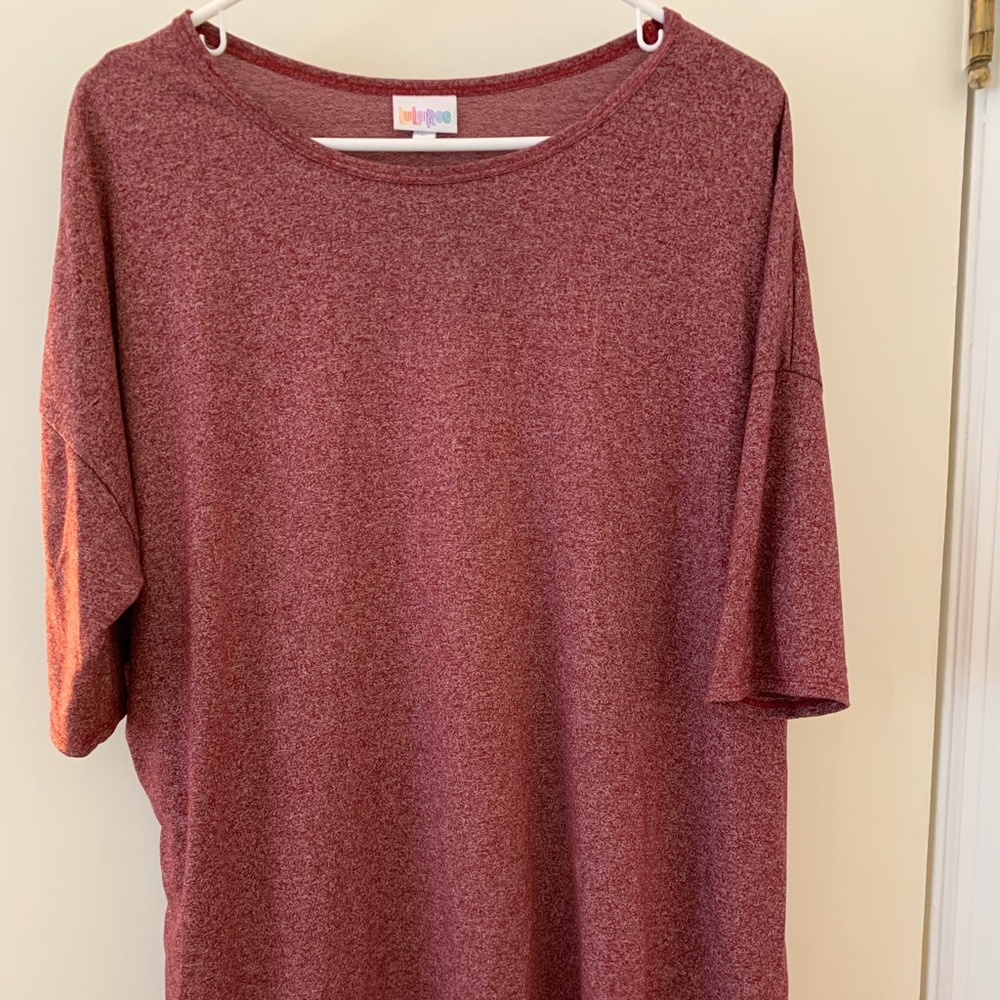 Heathered maroon LLR Irma tunic